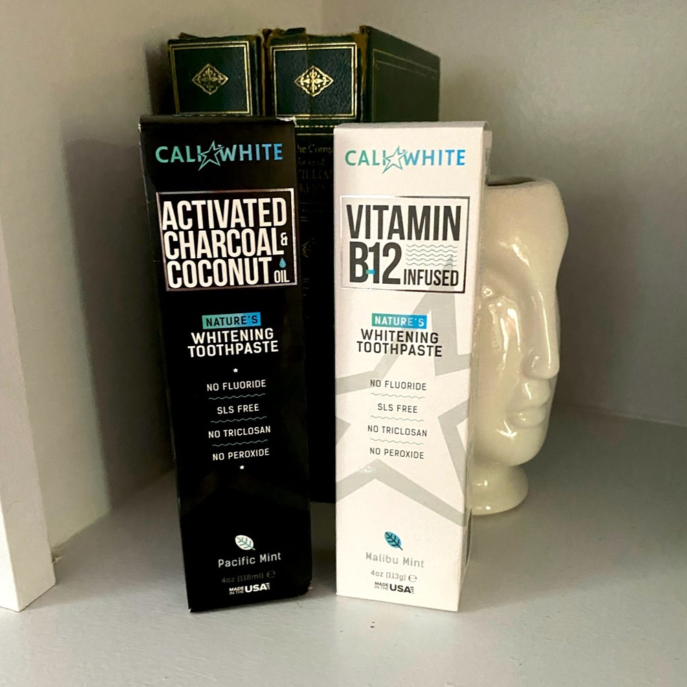 Cali White Activated Charcoal and B12 Toothpastes